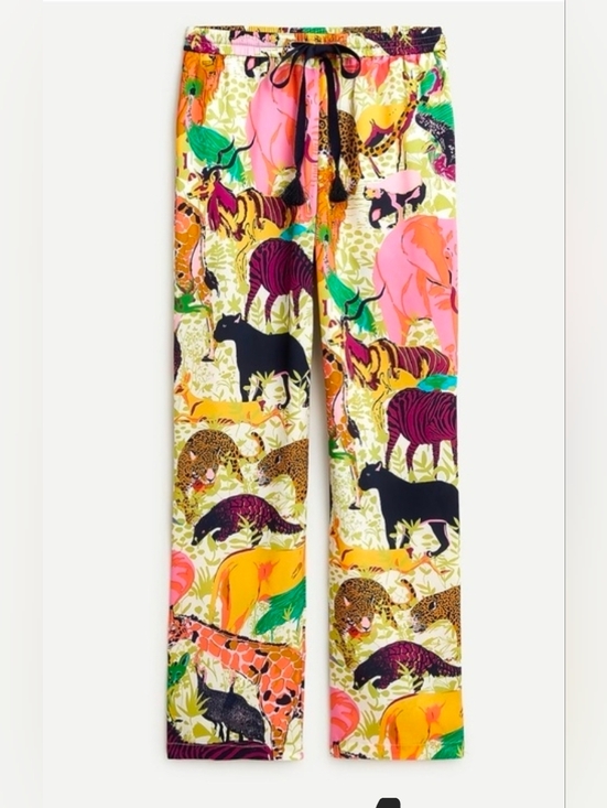 J. Crew Pants - J. Crew Drapey Wide Leg Pant In Ratti Safari Print Sz 16 Euc
